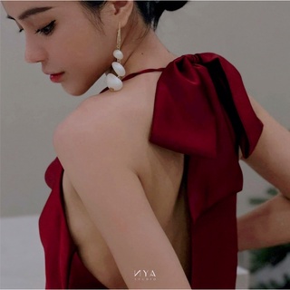 ĐẦM MIDI CỒ YẾM HỞ NƠ LƯNG
