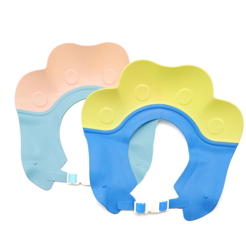 Mũ Tắm Chắn Nước Gội Đầu Bằng Silicon Mềm Có Thể Điều Chỉnh Dành Cho Bé