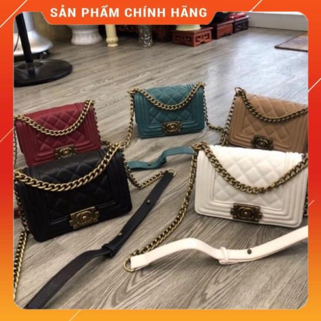 Túi xách nữ đẹp C.HANEL boy xích da gạo mềm kiểu dáng thanh lịch đi tiệc đi công sở phong cách Châu Âu TXN443