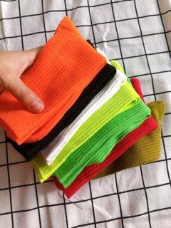VỚ TRƠN CỔ CAO MÀU NEON