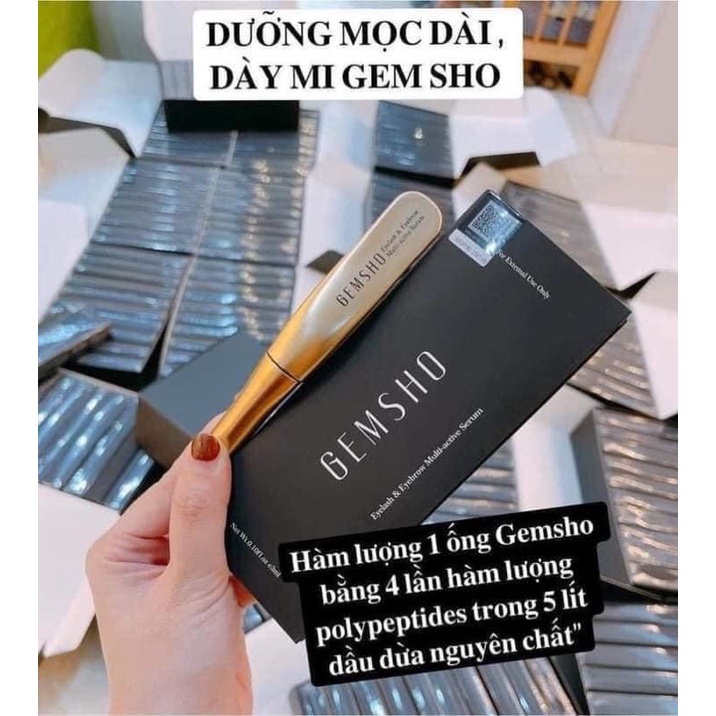 Serum Dưỡng Dài Mi, Mày Gemsho Eyelash &amp; Eyebrow Enhancing 3ml