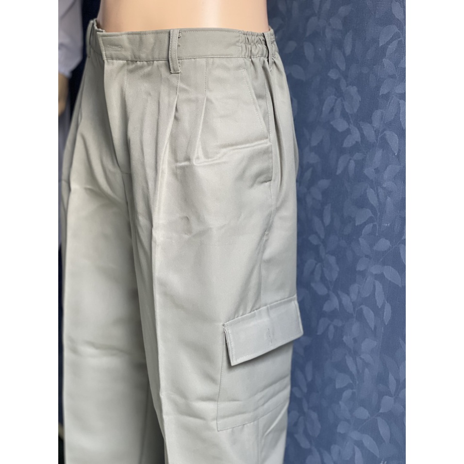 Quần kaki túi hộp bảo hộ lao động nam  loại dày cho kỹ sư cơ khí, xây dựng,hóa dầu, sơn-xưởng sản xuất