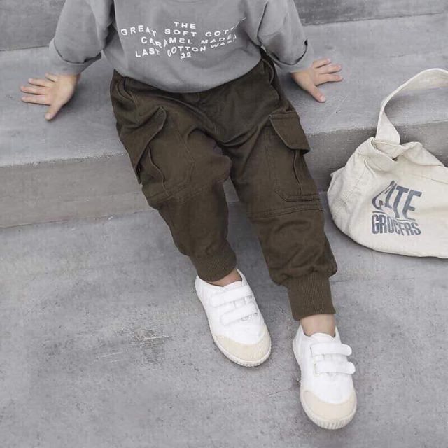 Quần Jogger Kaki Bé Trai, Bé Gái Size 9-28kg