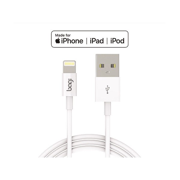 (1m)Cáp sạc Lightning Bagi Chuẩn MFi Cho Iphone/Ipod/Ipad – MFi Basic dùng cho iphone 5 5s 6 6s 7 7s 8 8s ipx ipad ipod