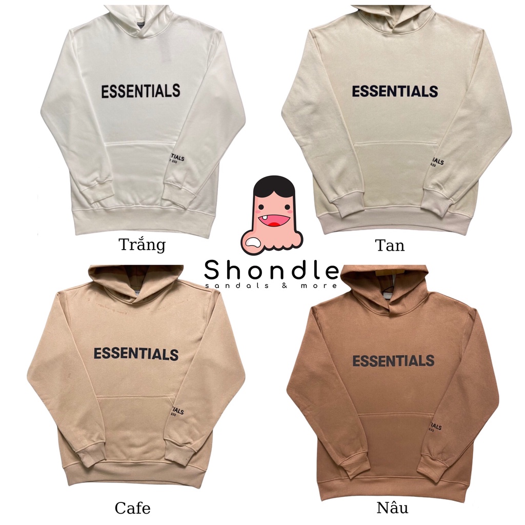 Áo Hoodie ESSENTIALS NỈ Bông 2 lớp - Vải Cao Cấp - HE