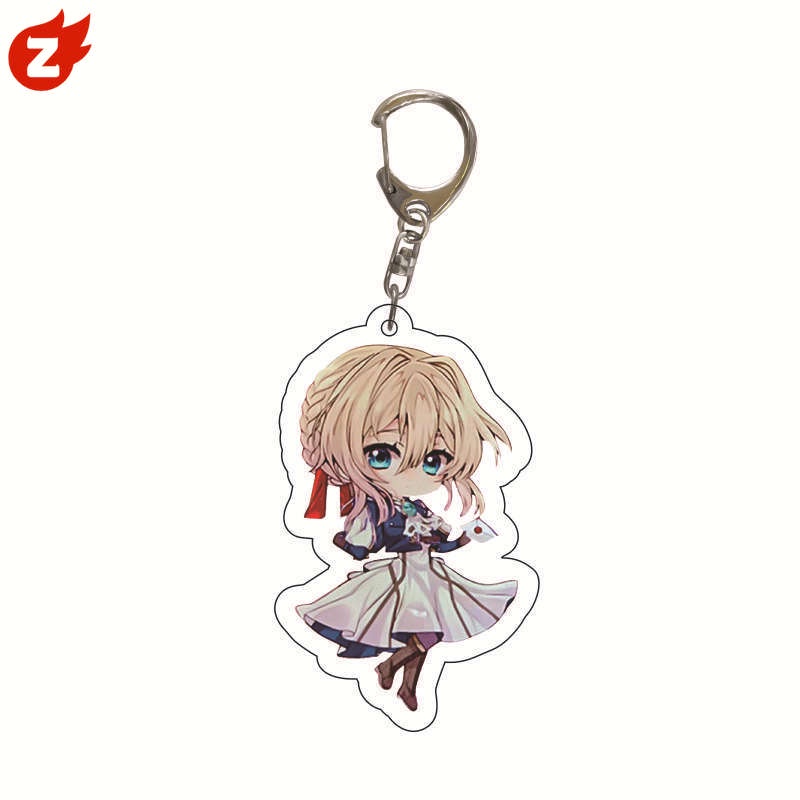 1 Móc Khóa Hình Nhân Vật Violet Evergarden Bằng Acrylic
