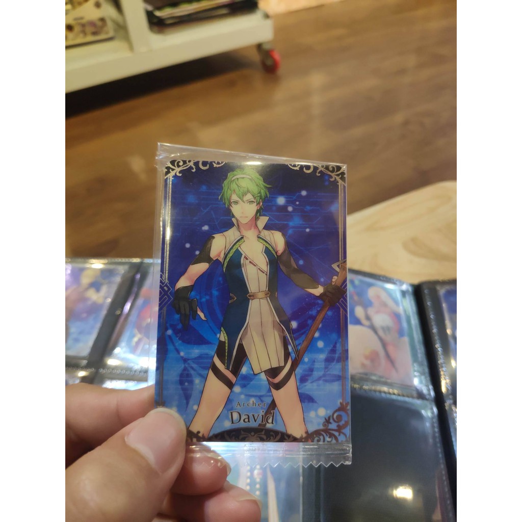 Thẻ bài sưu tầm bánh xốp Fate Grand Order FGO David - Tặng bọc bài nhựa bảo quản