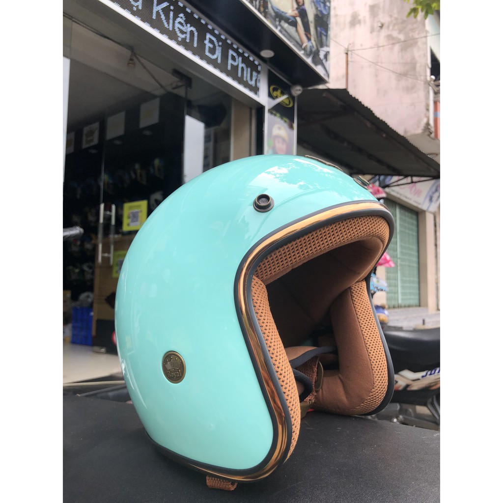 Mũ Bảo Hiểm 3/4 Royal M20c Xanh Mint- Bảo Hành Chính Hãng - Tặng Túi Đeo Vai - Lót Tháo Ráp Vệ Sinh