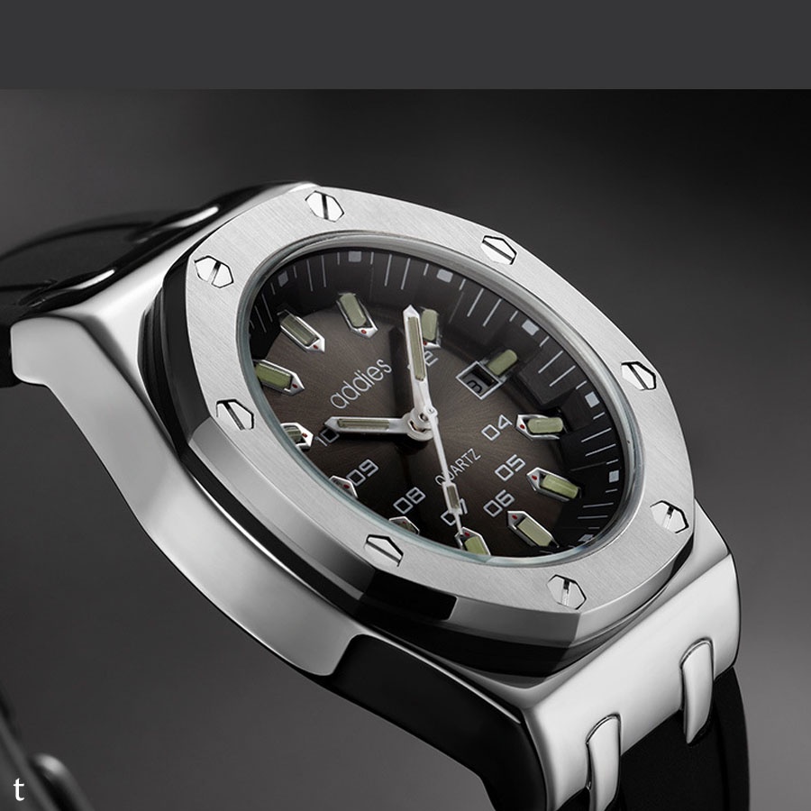 Siêu Hot đồng hồ nam phát sáng, thời trang nam, đồng hồ nam đen