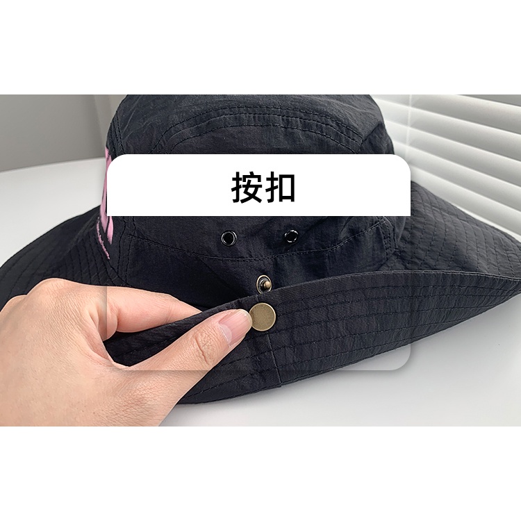 Mũ Bucket Chống Nắng In Chữ Chất Liệu Nhanh Khô Phong Cách Vintage Dành Cho Nữ