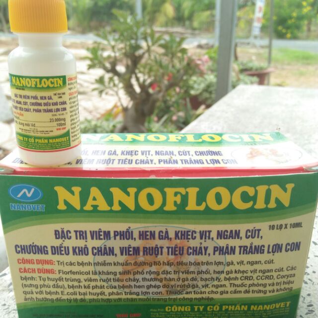 Thuốc trị hen khẹc gà vịt ( combo 2 lọ nanoflocin)