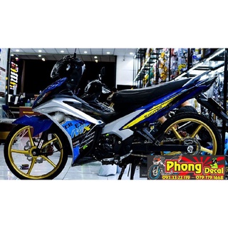 Tem rời exciter 135 mx trắng xanh gp