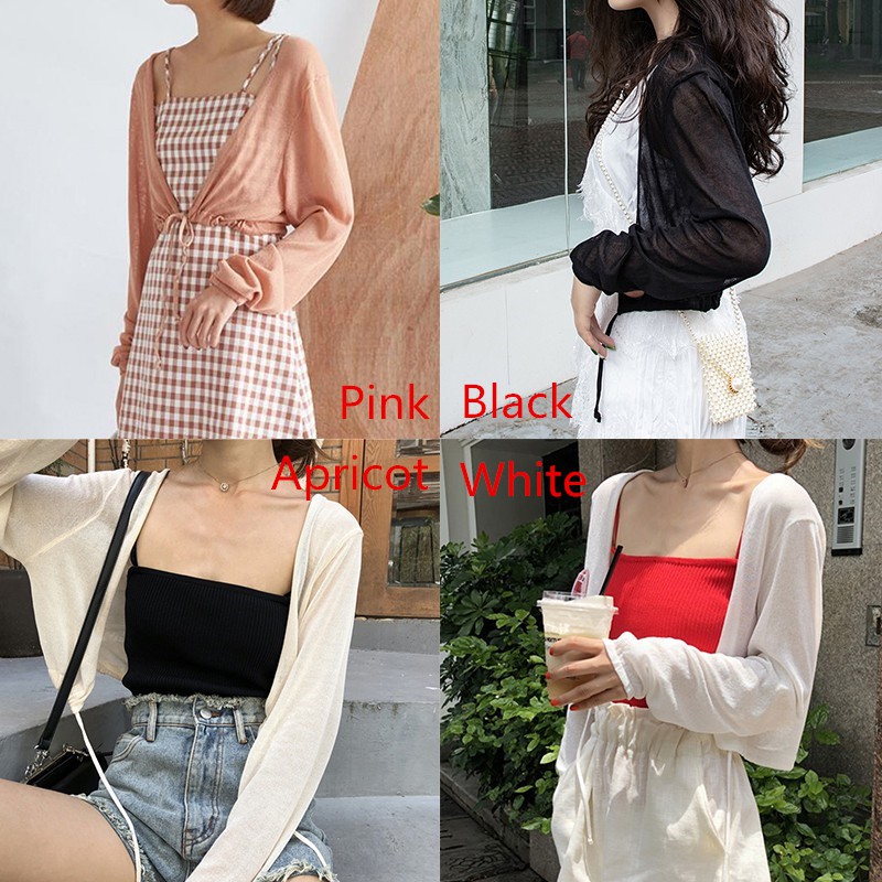 [Baywellfashion]Áo khoác Cardigan dệt kim vải mỏng đơn giản thanh lịch dành cho nữ | BigBuy360 - bigbuy360.vn