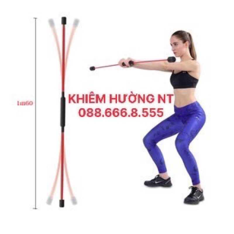 Dụng Cụ tập gym Fitness tập thể dục thanh rung FLEX BAR đàn hồi đa năng săn chắc cơ tại nhà Siêu Bền