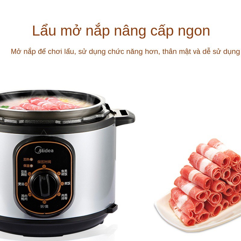 Nồi áp suất điện Midea Gia dụng mini thông minh 4L Lít cơm nhỏ 1 chính hãng Giá đặc biệt 3-5 Người 402A