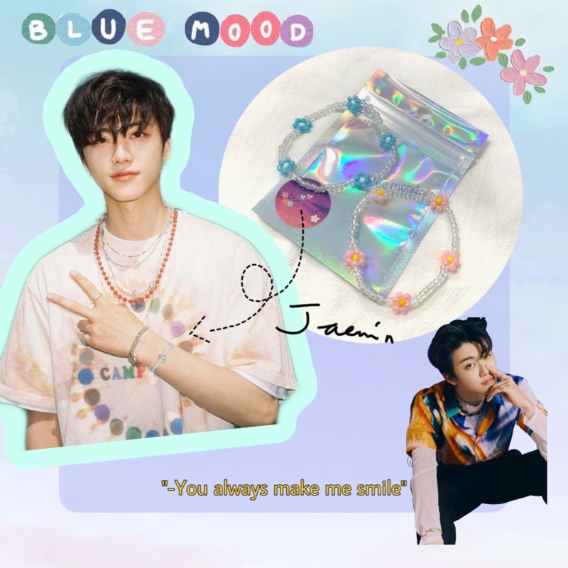 Vòng tay handmade hạt cườm dạng thun Inspired Jaemin NCT