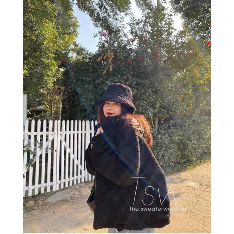 Áo Khoác Hoodie Lông Tay Bồng Nữ [Freeship] Jacket from rộng có mũ Unisex