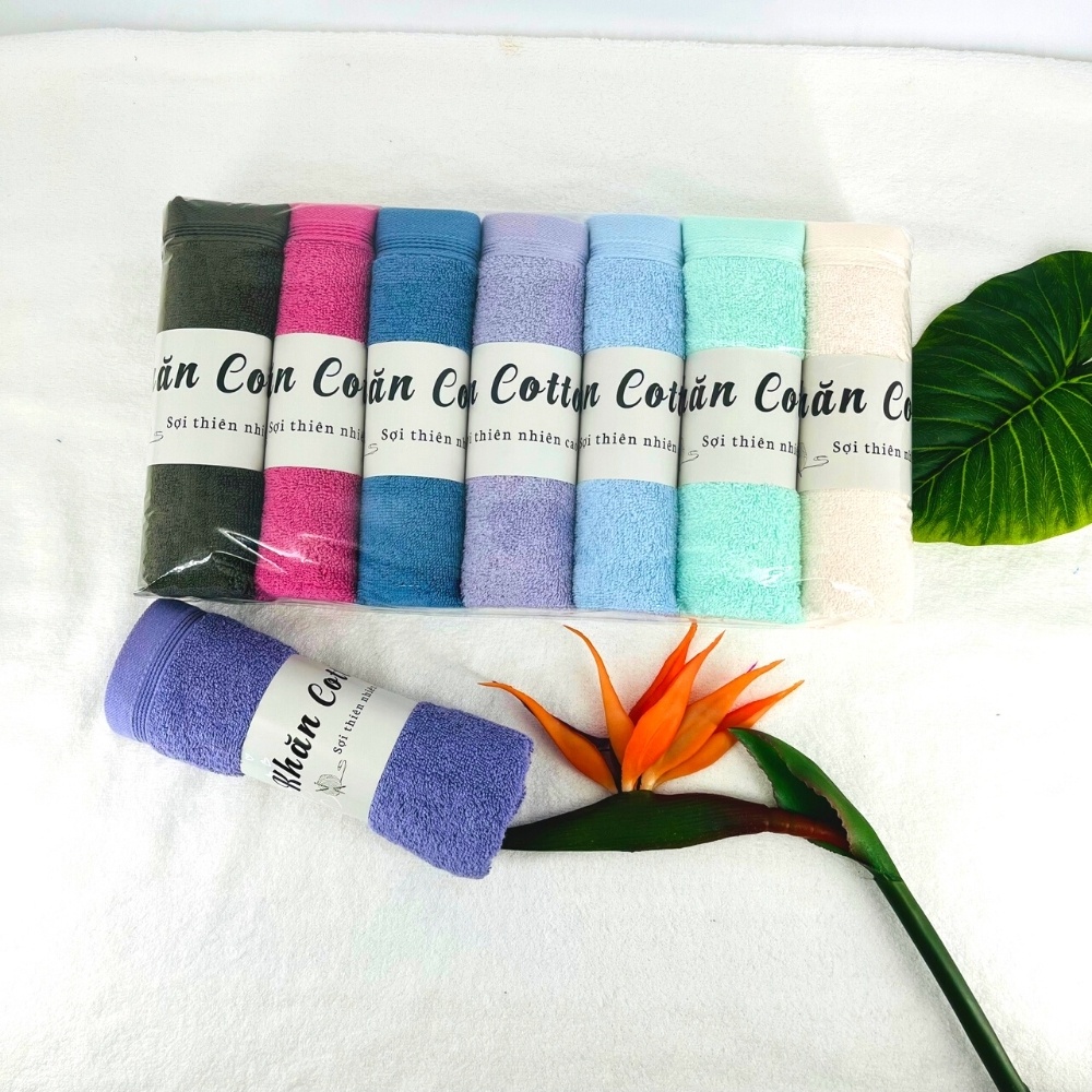 Khăn Mặt Cotton Cao Cấp Thiện Phú 34x80cm, Khăn Đa Năng Y457 Bông Sợi Thấm Nước Tốt