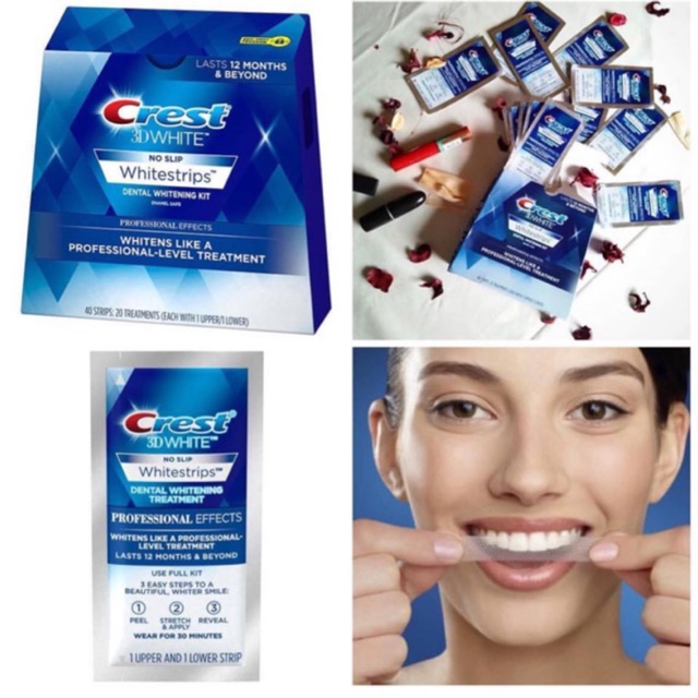 Miếng dán trắng răng tiện lợi 3D Whitestrips