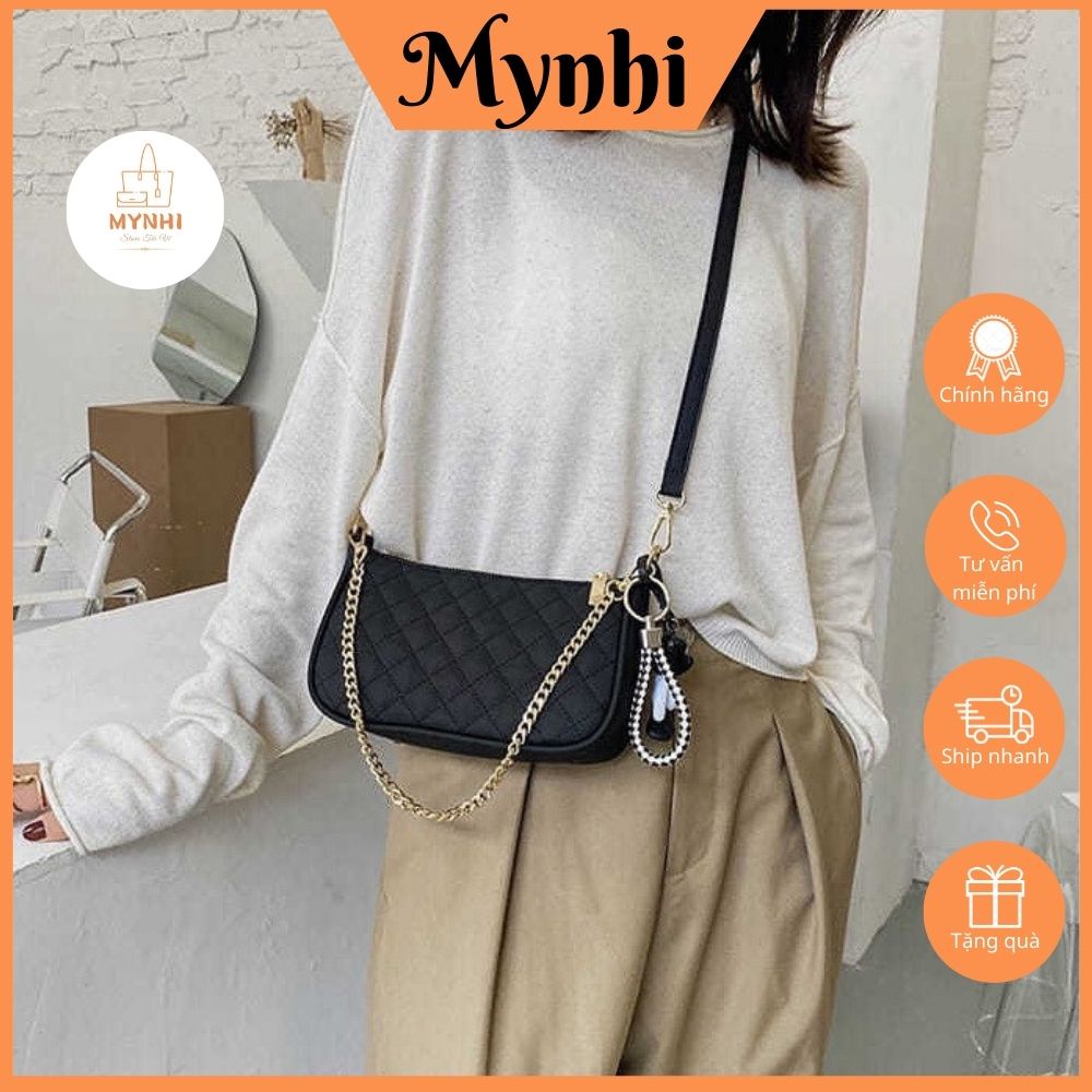Túi Xách Tay, Túi Đeo Chéo Chần Trám Dập Nổi Phù Hợp Đi Chơi, Dạo Phố SMN285
