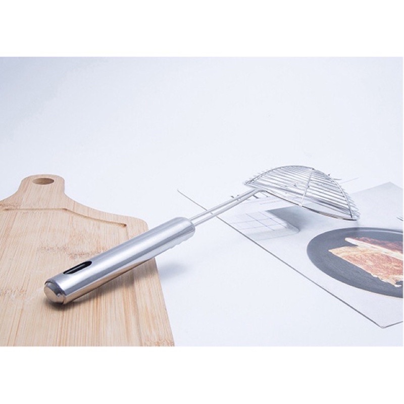 Vợt vớt thức ăn inox cao cấp, chao vòng inox vớt thức ăn