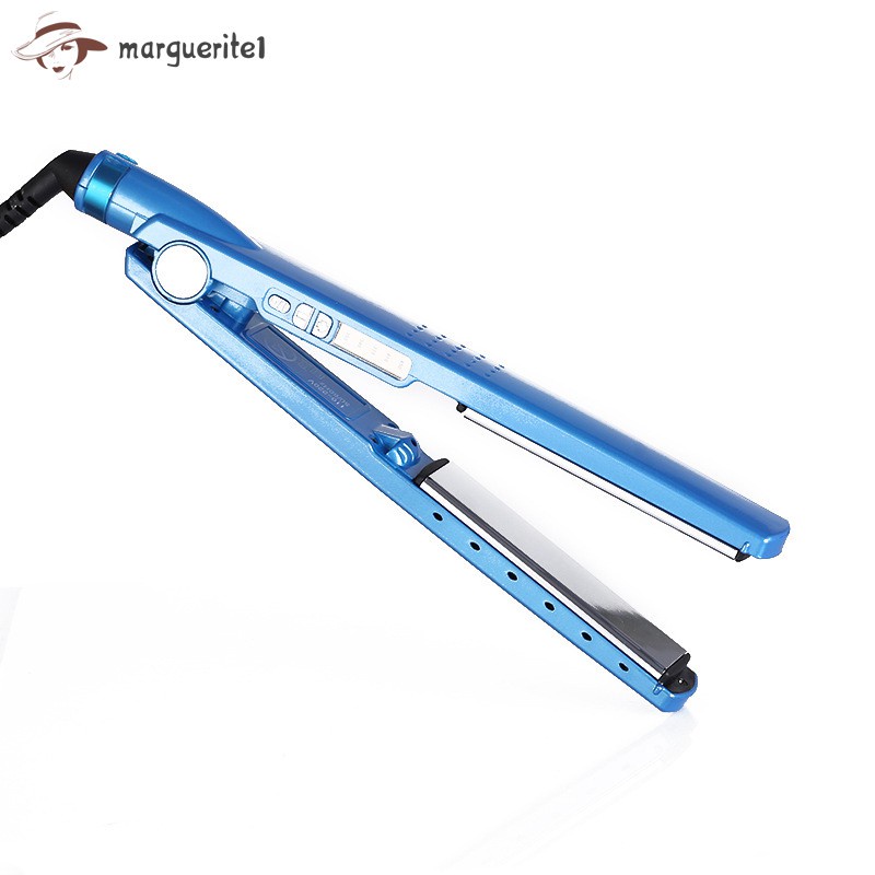 Hair Straightener Straight & Curly Dual Uses Ceramic Tourmaline Ionic Flat Iron Curler Fast Heating for Wet & Dry Hair