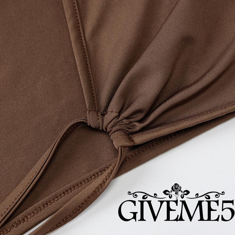 Áo Crop Top Tay Ngắn Cổ Sâu Màu Sắc Trơn Quyến Rũ Dành Cho Nữ