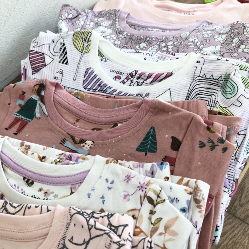 Bộ dài tay thu đông bé trai bé gái size 9-12m (8-10kg) xuất dư chất cotton mềm mại
