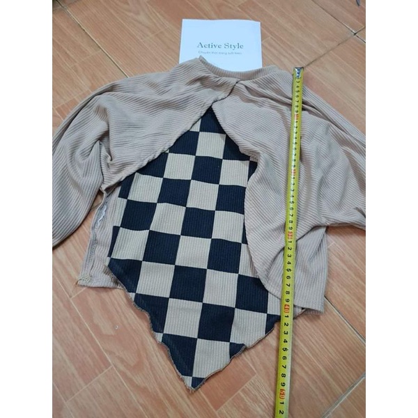 🅰️ Siêu phẩm Sét áo Yếm Caro Vạt Chéo và Áo khoác Ngoài, mẫu form body ôm