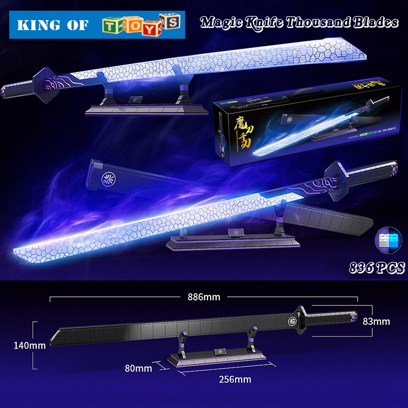 Đồ Chơi Lắp Ráp Kiểu Lego Mô Hình Thanh Kiếm Dạ Quang Phát Sáng Magic Knife Thousand Blades No.720 Với 836 PCS