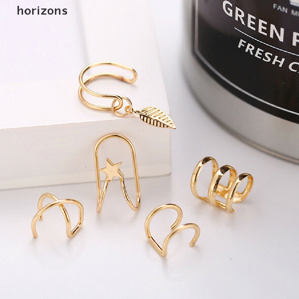 Set 5 Khuyên Kẹp Vành Tai Không Xỏ Thời Trang Cá Tính