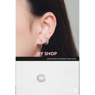 bông kẹp tai titan tròn đính kim thép y tế - khuyên tai nam nữ unisex/BTS không gỉ- khuyên kẹp tai không cần bấm lỗ