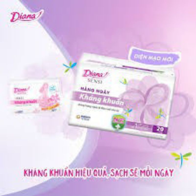 BĂNG VỆ SINH HÀNG NGÀY DIANA SENSI KHÁNG KHUẨN 20MIẾNG