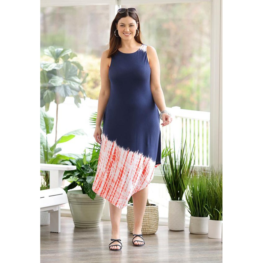 Đầm maxi phối màu vnxk