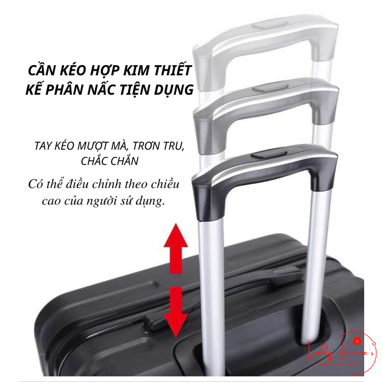 HÌNH THẬT_Vali Du Lịch Tay Kéo Hình In Không Bong Tróc Chất Liệu Nhựa Nhám PC+ABS Bền Hàng Sẵn Kho Đủ Size