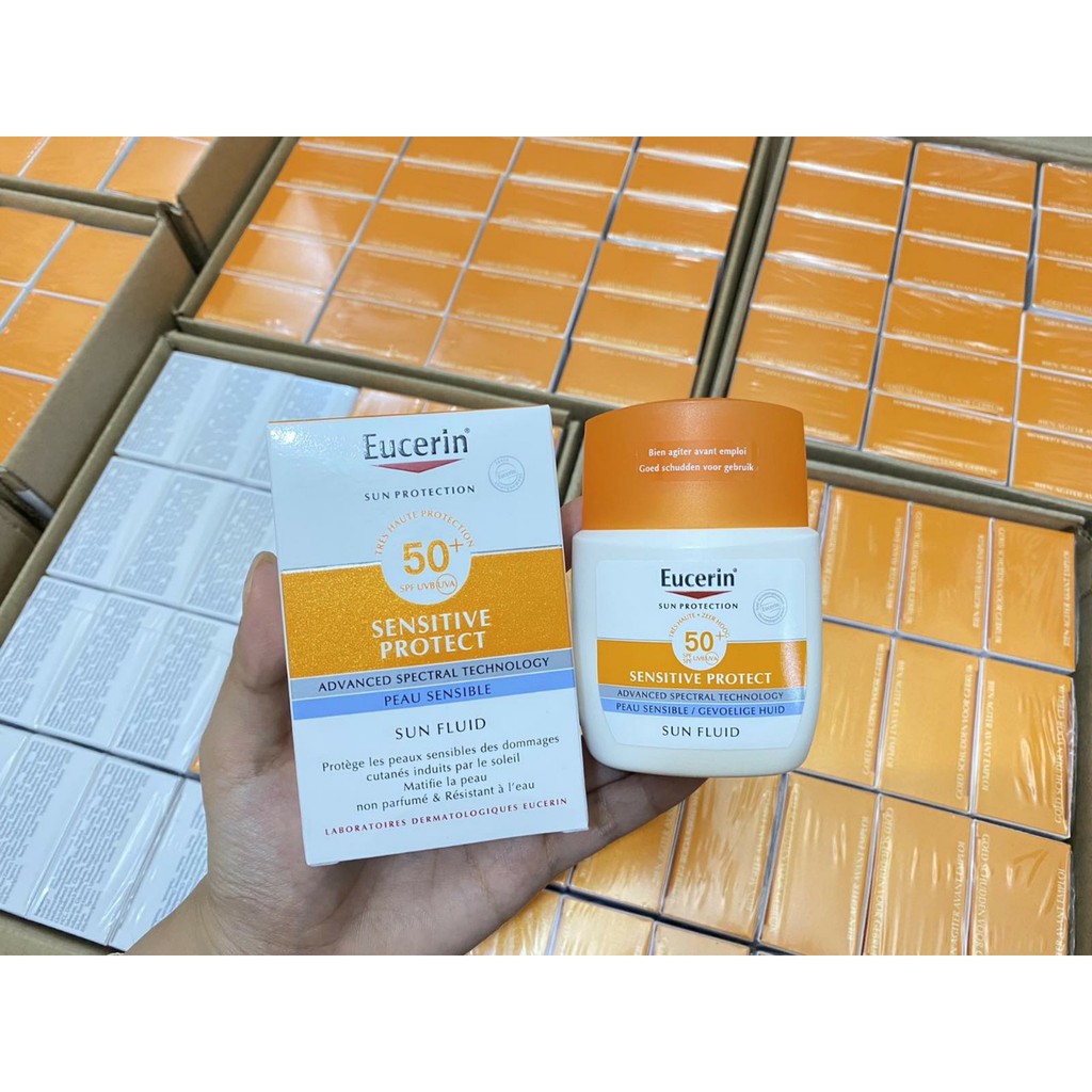 Kem chống nắng Eucerin Sensitive Protect Sun Fluid SPF 50+ 50ml
