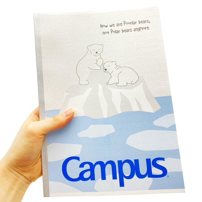 Vở Polar Bear - B5 Kẻ Ngang Có Chấm 80 Trang ĐL 70g/m2 - Campus NB-BPBE80 (Mẫu Màu Giao Ngẫu Nhiên)