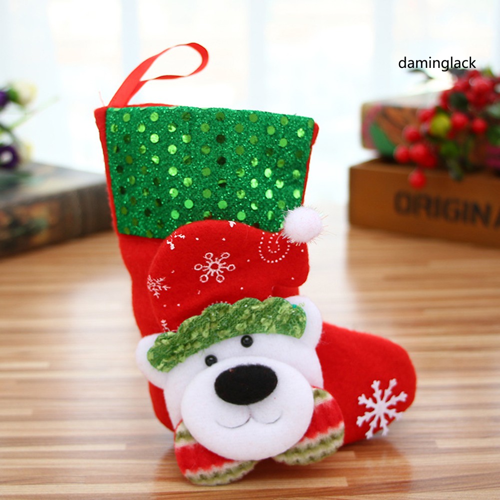 Vớ treo dùng trang trí cây thông Noel chủ đề Giáng Sinh dễ thương