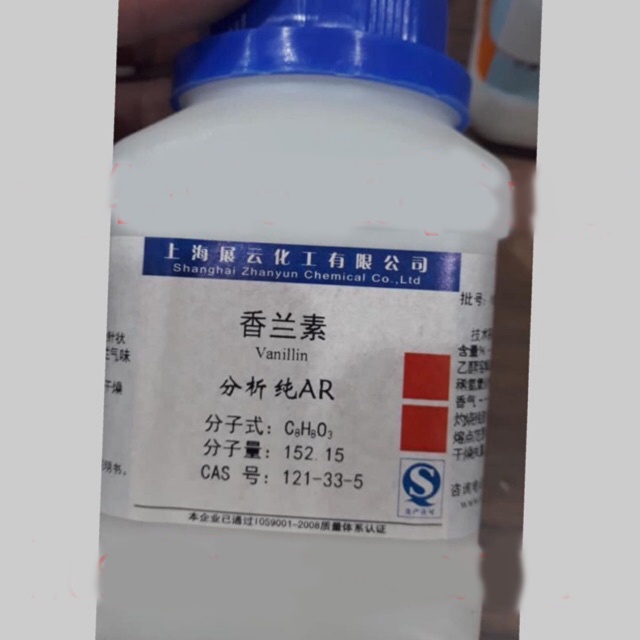 Hóa chất vanillin 98% C8H8O3 CAS 121-33-5 lọ 100g vanilin