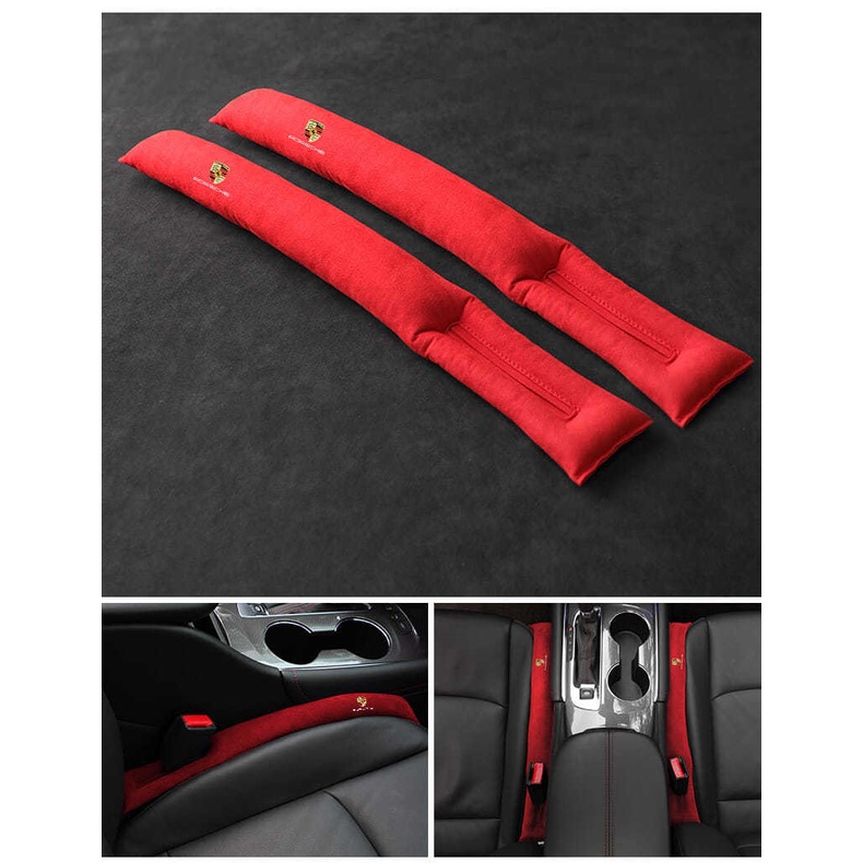 Porsche LOGO seatAlcantara material gap plug macan Cayenne Cayman taycan 718 Boxster 911 Panamera car seam leak-proof interior driver's seat trim