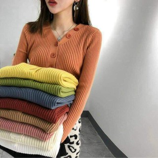 Hot áo len dài tay , cổ v, siêu xinh