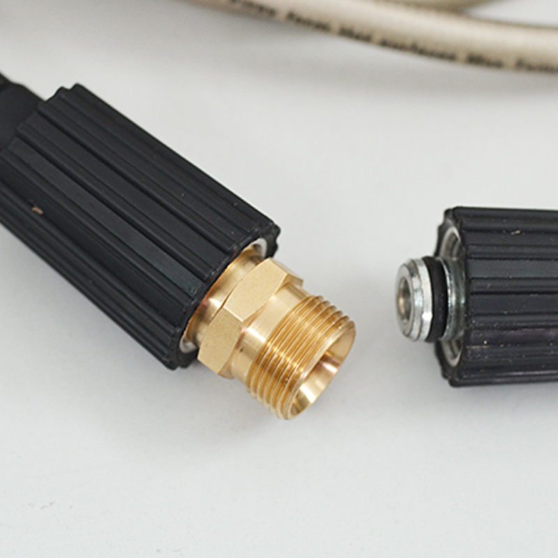 Ren nối dây rửa xe, đầu nối 2 dây máy rửa xe bằng hợp kim đồng " 22mm sang 22mm " phụ kiện máy xịt rửa xe C0004-14