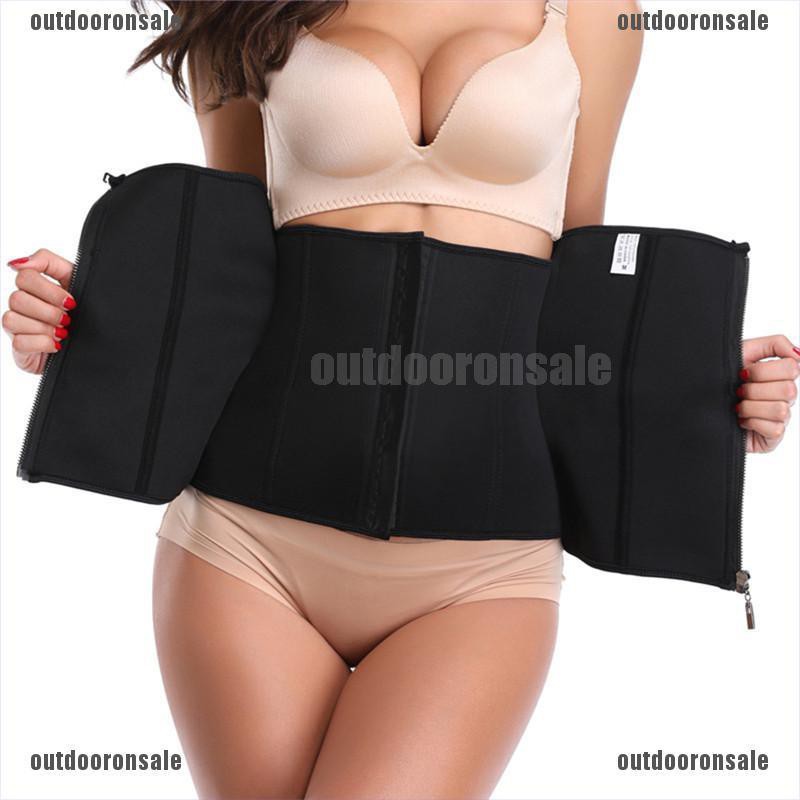 <ODOS> Corset Body Shaper Latex Rubber Waist Trainer Underbust Zipper Slimming Belt [hot]