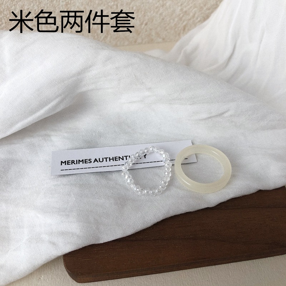 Bộ 2 Nhẫn Hợp Kim Đính Đá Xinh Xắn