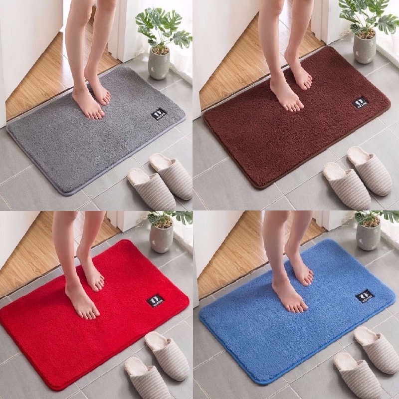 Thảm Lau Chân Chùi Chân Nhà Tắm Lông Nỉ cao cấp giá rẻ đế cao su hút nước . chống trơn trượt