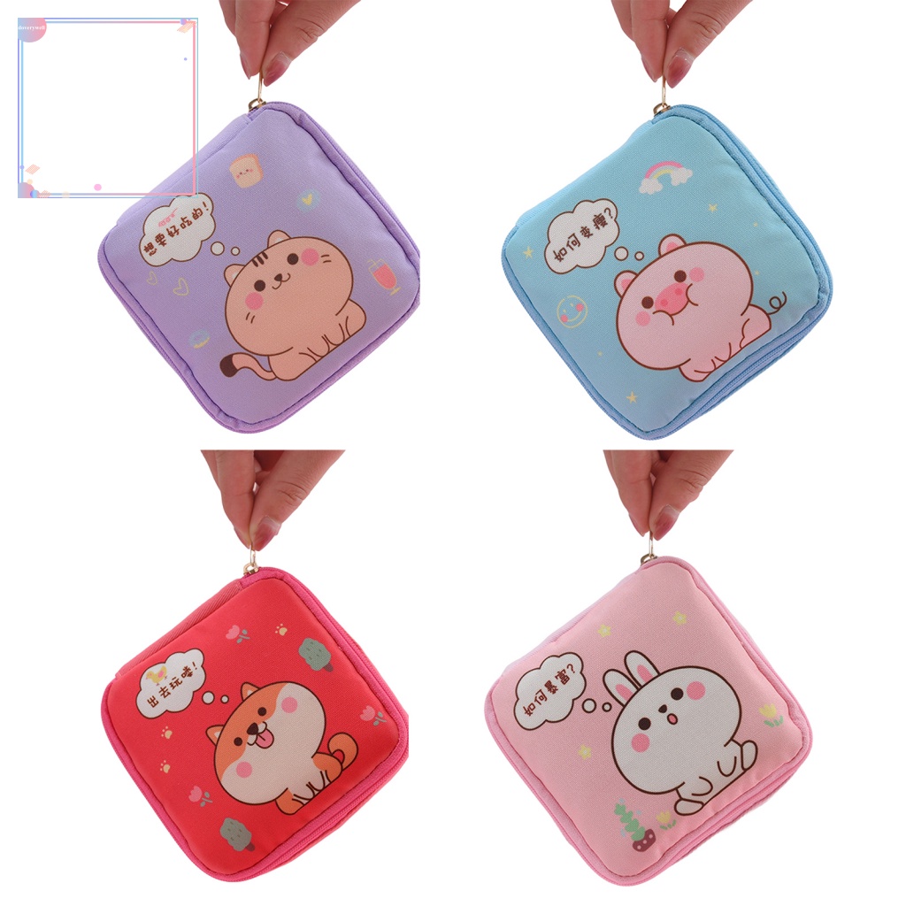 Túi Đựng Khăn Giấy Hình Tampon Hoạt Hình Chống Mòn Tiện Dụng Cho Nữ