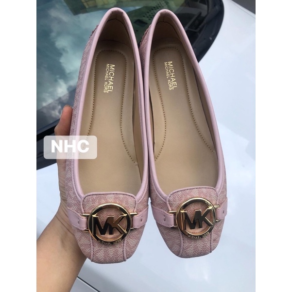 Giày Búp Bê Michael Kors Ballet ( Hồng logo)