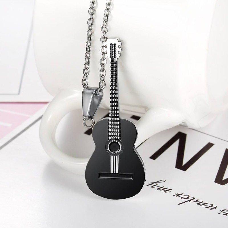 Vòng cổ Mặt Đàn Guitar Bằng Thép Không Gỉ