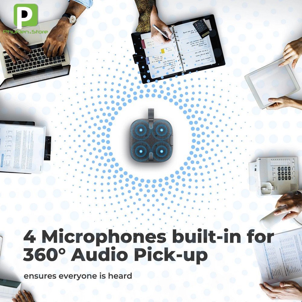 Loa Bluetooth chuyên thoại chính hãng Soundpeats PureVoice công nghệ chống ồn - 4mic - Kết nối Bluetooth hoặc dây Type C