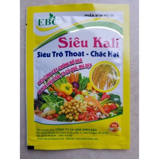 Phân Siêu Kali 25gr, giúp cây trồng ra hoa, củ, quả siêu to, đẹp mã, xanh lá